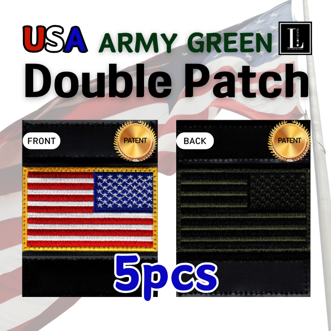 Black Dot Double Patch – Army Green (5pcs Bundle | $10.9 Each)